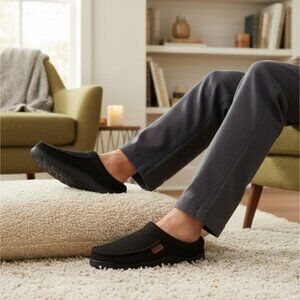 Dearfoams 7/8 Mens Wool Slippers Indoor Outdoor Loungewear House Winter Shoes